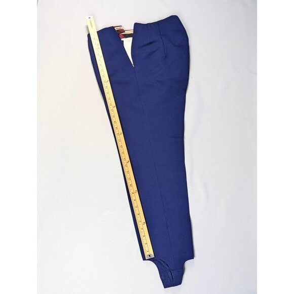 Vintage Ahlers Royal Blue Ski Pants Stirrup West Germany Wool Blend Size 10-12 - Picture 5 of 12